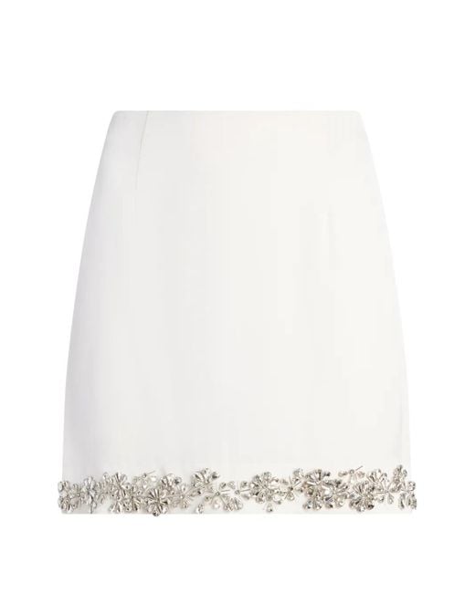 Cinq À Sept White Tumbling Flowers Adona Skirt