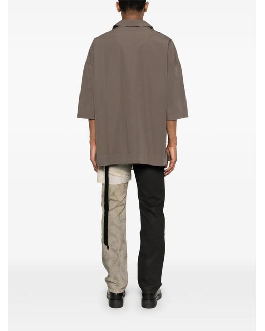 Rick Owens Natural Magnum Tommy Chest-Pocket Tie Shirt for men