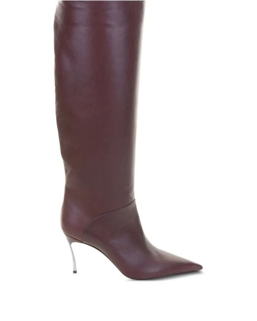 Casadei ポインテッドトゥ ブーツ Purple