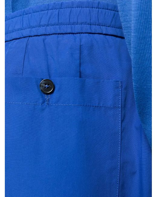 Officine Generale Blue Joaquim Drawstring-Waist Cotton Shorts for men