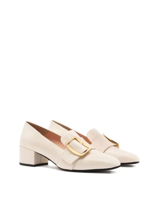 Bally Natural 40Mm Boucle Leather Pumps