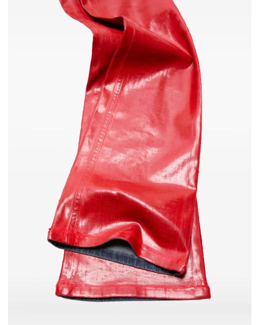 Acne Latex Flared Broek