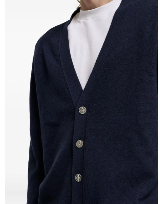 Barrie Blue V-Neck Cardigan for men