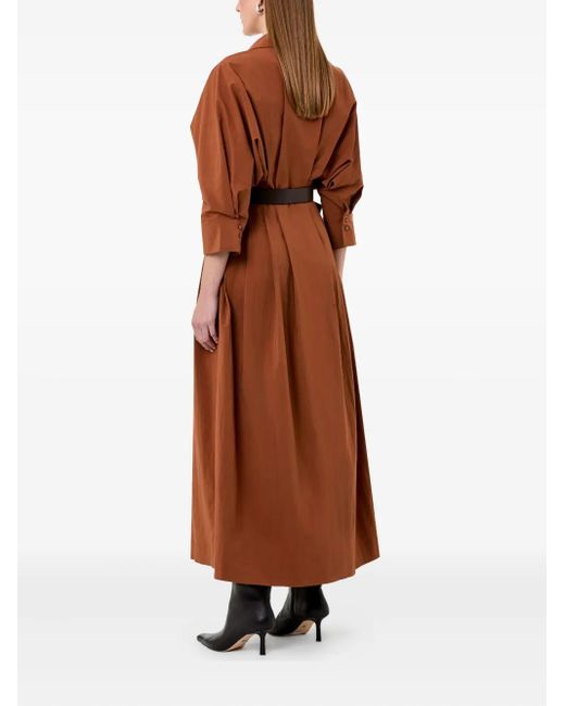 Nicholas Brown Robe Mi-Longue Lanae À Design Plissé