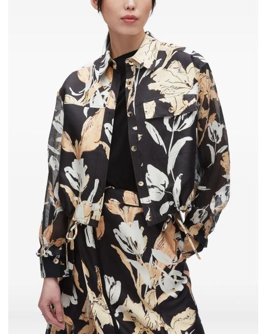 Camisa con estampado floral y cordones 3.1 Phillip Lim de color White
