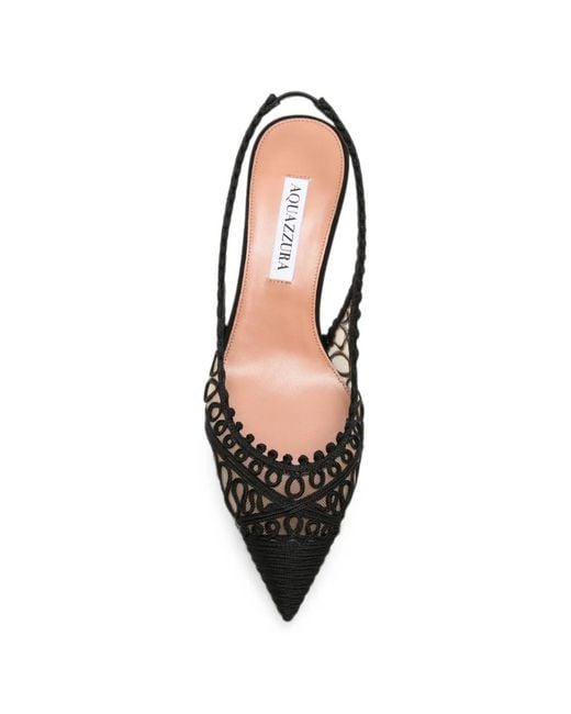 Aquazzura White Kahlo Sling 50 Pumps For