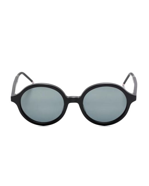 Thom Browne Black Round-Frame Sunglasses