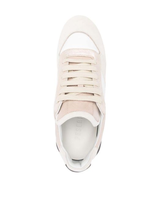 Peserico White Glitter-detailing Sneakers