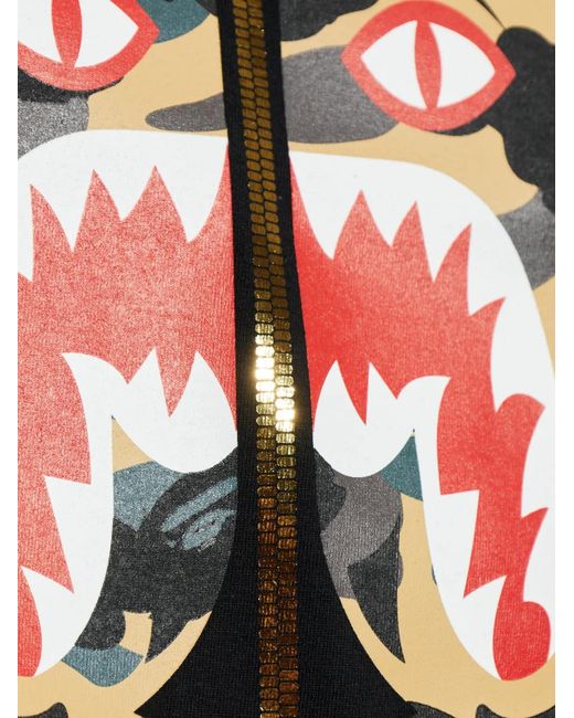 A Bathing Ape Black T-Shirt With Print for men