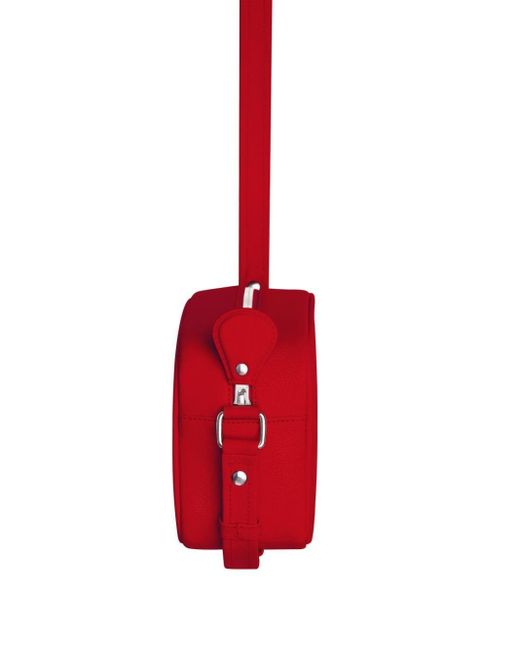 Courreges Red Reedition Camera Leather Bag