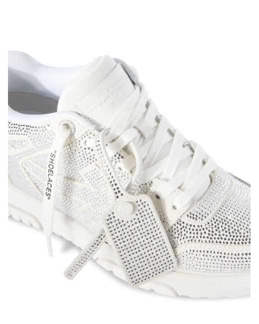 Off-White c/o Virgil Abloh White Off- Out Of Office Rhinestone Sneakers