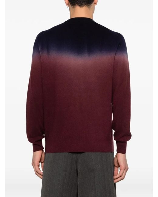 Jil Sander Red Ombré Long-Sleeve Sweater for men
