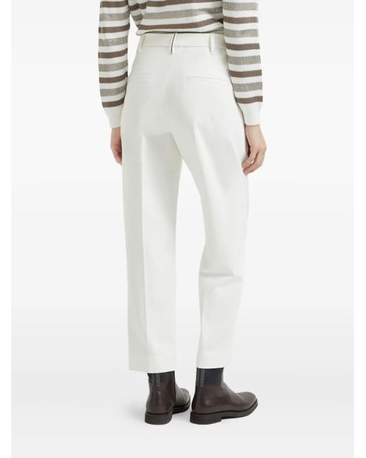 Brunello Cucinelli Slouchy クロップドパンツ White