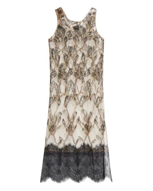 Munthe Natural Lazo Floral-Lace Embellished Maxi Dress