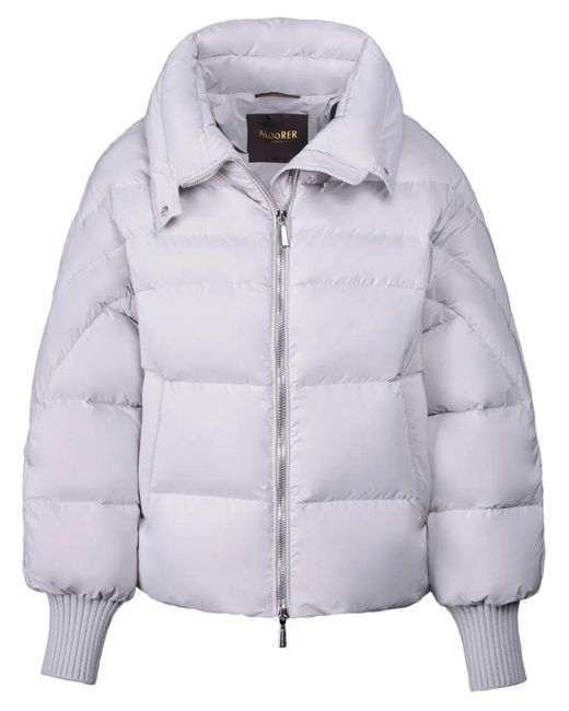 Moorer Gray Ripoli-Os Puffer Jacket