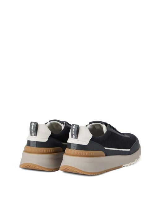 Baskets En Daim À Lacets Brunello Cucinelli pour homme en coloris Blue