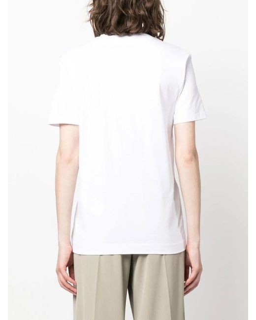 Sportmax White Graphic-Print Cotton T-Shirt