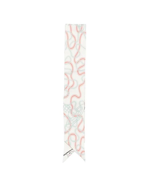 Vivienne Westwood White Graphic Scarf