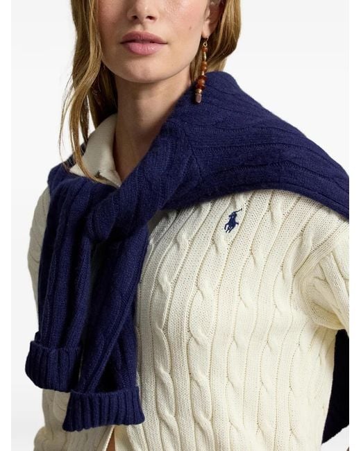 Polo Ralph Lauren White Cotton Cardigan