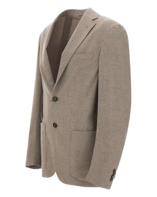 Corneliani Brown Single-Breasted Blazer for men