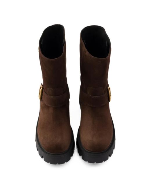 Prada Black Suede Boots