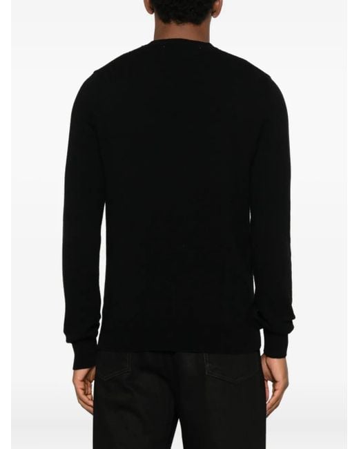 COMME DES GARÇONS PLAY Black Emblem Pullover mit Strass-Herz