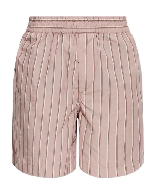Isabel Marant Natural Vataya Striped Shorts for men