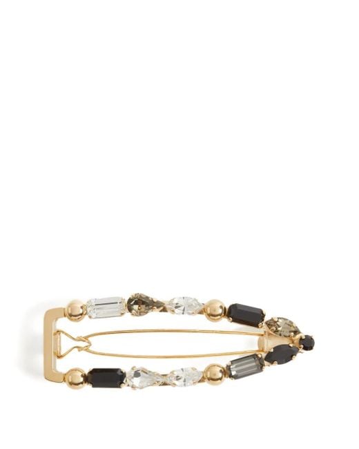 LaDoubleJ Metallic Crystal-Embellished Rectangle Hair Clip