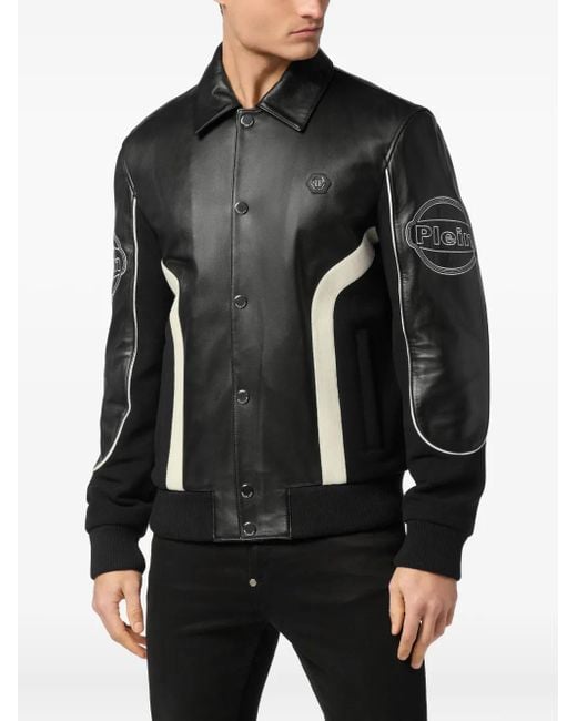 Philipp Plein Black Coster Bomber Jacket for men