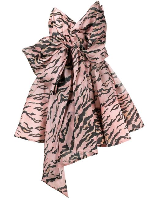 Zimmermann Pink Matchmaker Oversize-bow Mini Dress