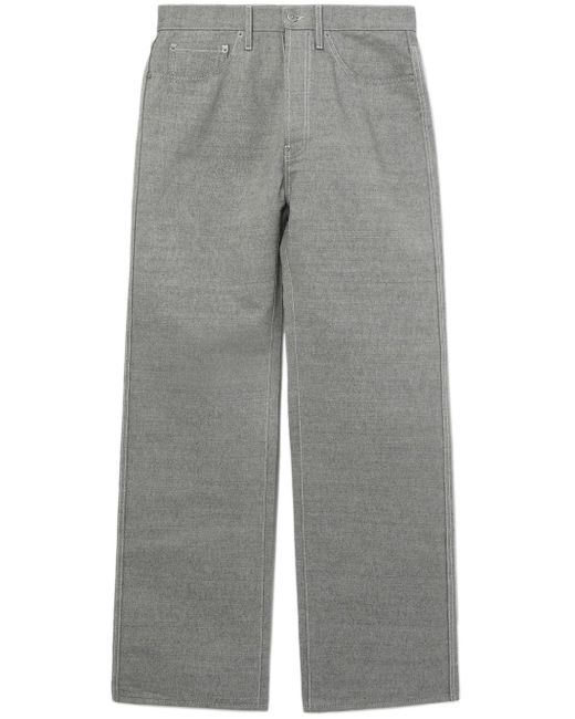 Maison Margiela Gray Adjustable-strap Wide-leg Jeans