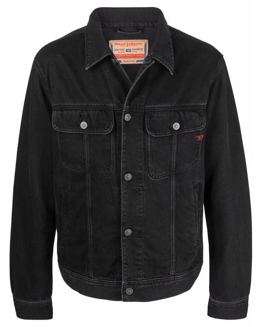 DIESEL Black Button-Up Denim Jacket for men