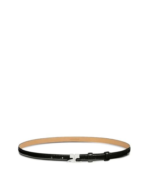 Courreges White Ac-Buckle Leather Belt