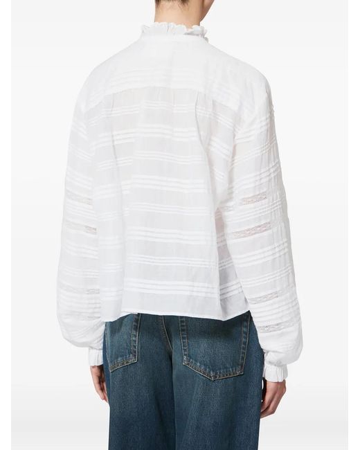 Isabel Marant White Peline Ruffled Shirt