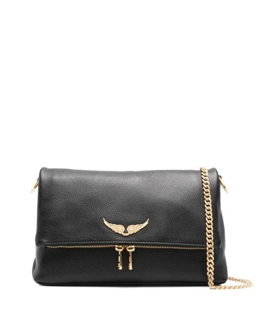 Zadig & Voltaire Gray Rocky Ii Grained Leather