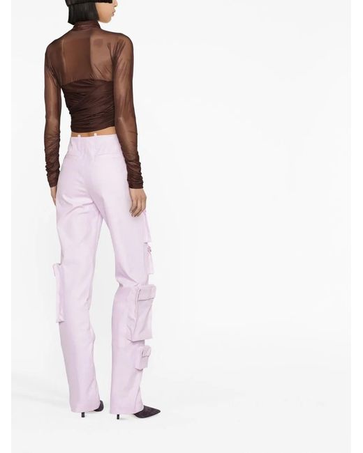 Off-White c/o Virgil Abloh Pink High-Waisted Cargo Trousers