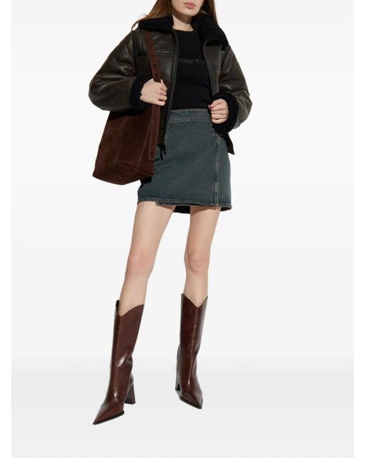 Samsøe & Samsøe Green Buckle Mini Skirt