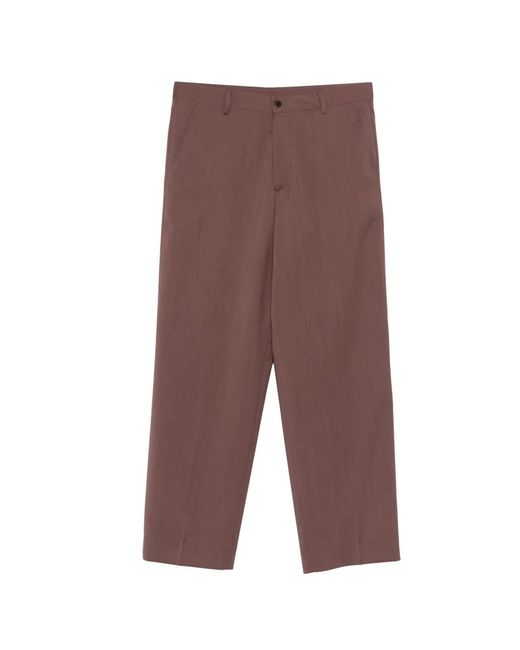 Costumein Brown Pantalon Évasé À Boutonnière for men