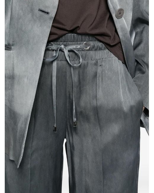 Seafarer Gray Pantalon Palazzo À Lien De Resserrage