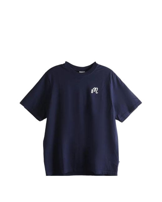 Malbon Golf メンズ ブルー ロゴ Tシャツ 【公式通販】