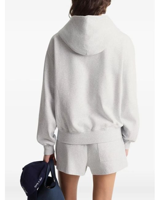 Sporty & Rich White Zip Hoodie