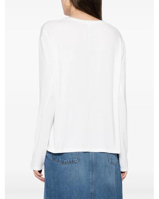 Rag & Bone White Hudson Fine-Knit Sweatshirt
