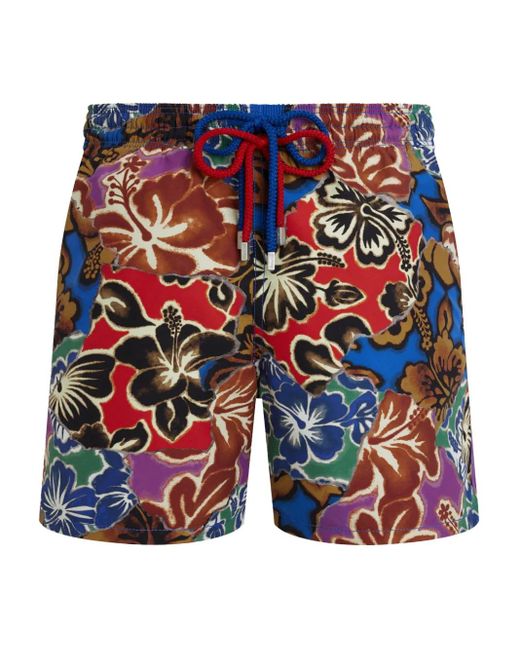 Bañador Hawaiin Patchwork Vilebrequin de hombre de color Blue