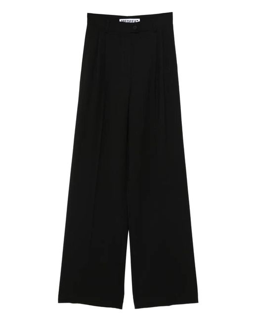 MEDEA Black Loose Wool Trousers