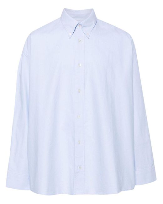 Camisa con cuello de botones Studio Nicholson de hombre de color White