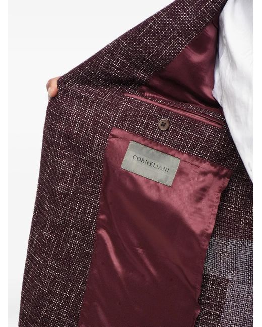 Corneliani Brown Notch-Lapel Blazer for men