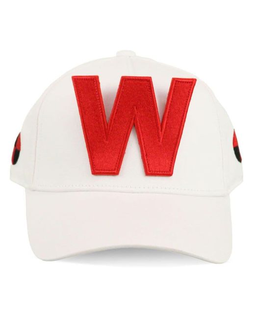 Walter Van Beirendonck Baseballkappe mit W-Stickerei in Red für Herren