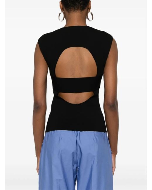 P.A.R.O.S.H. Black Roma Top