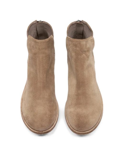 Officine Creative Natural Shantel Suede Ankle Boots