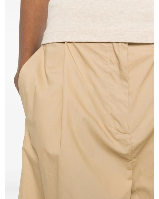 SOLOTRE Natural Pocket Pleated Palazzo Pants